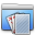 Aqua Smooth Folder Card Deck Icon 32x32 png
